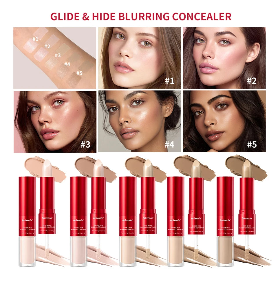 2 in 1 Blurring Concealer and Full Coverage Foundation Makeup