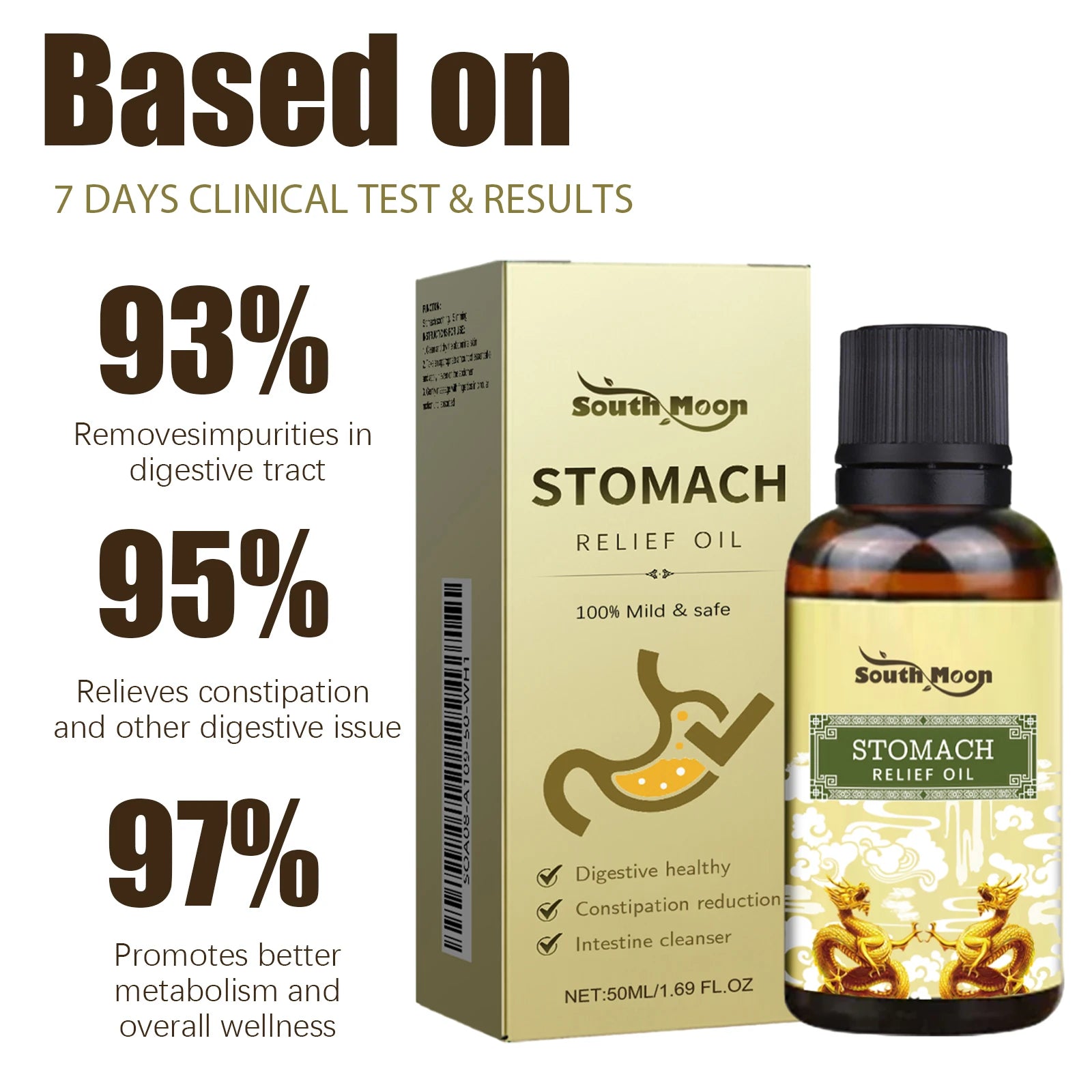 Stomach Relief Oil Natural Abdominal Massage Oil for Constipation - 9