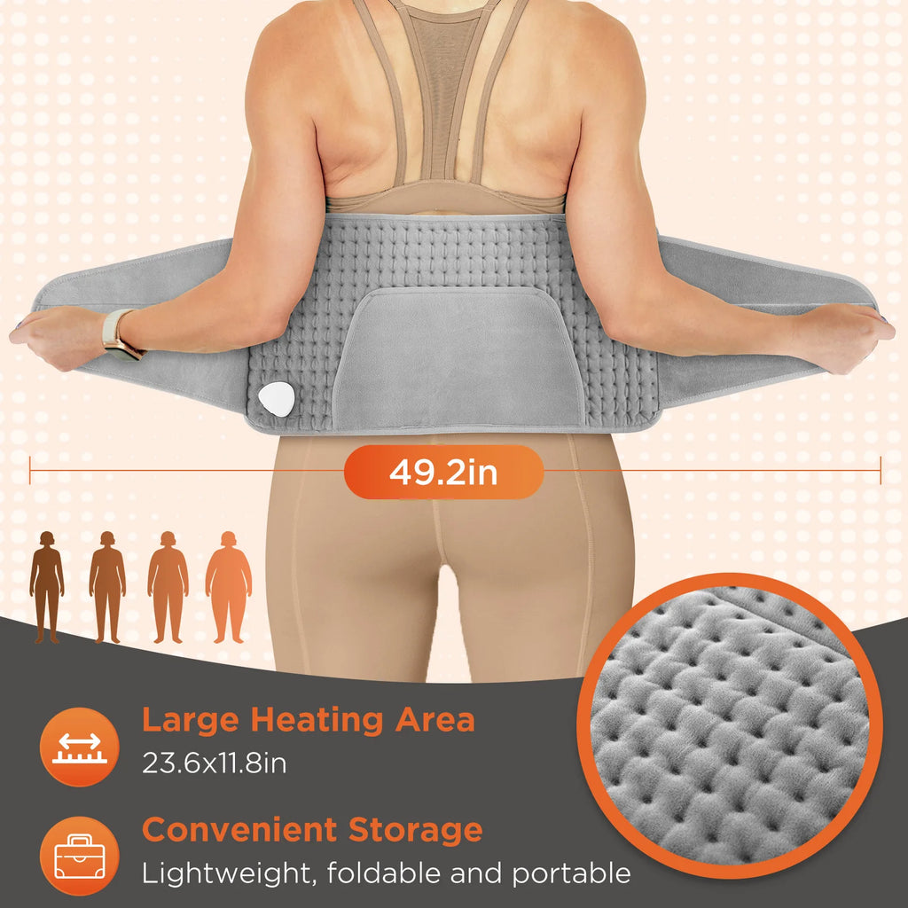 Electric Heating Pad with Hand Pockets Waist Heated Wrap