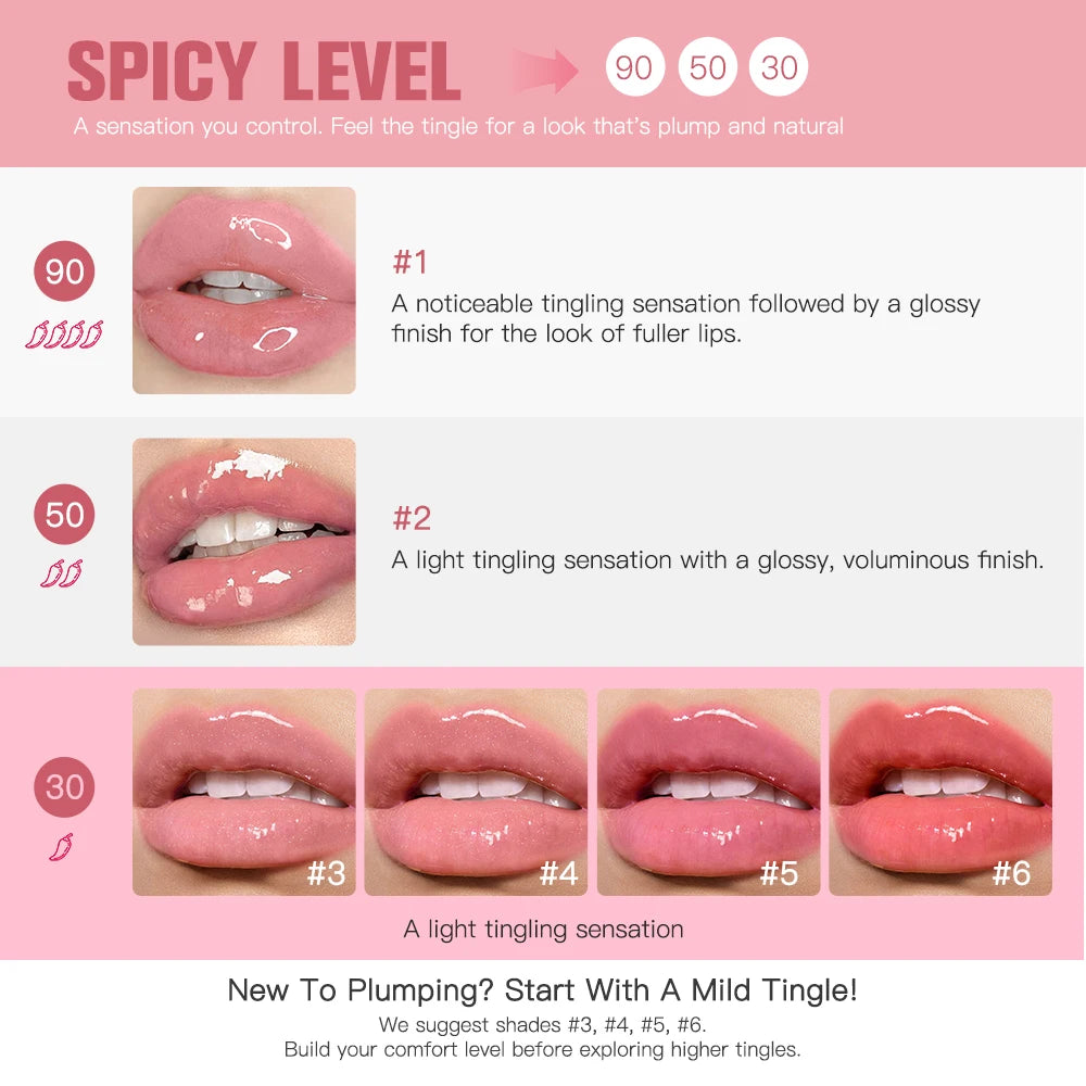 Lip Plumper and Volumizing Lip Gloss Serum for Fuller Looking Lips