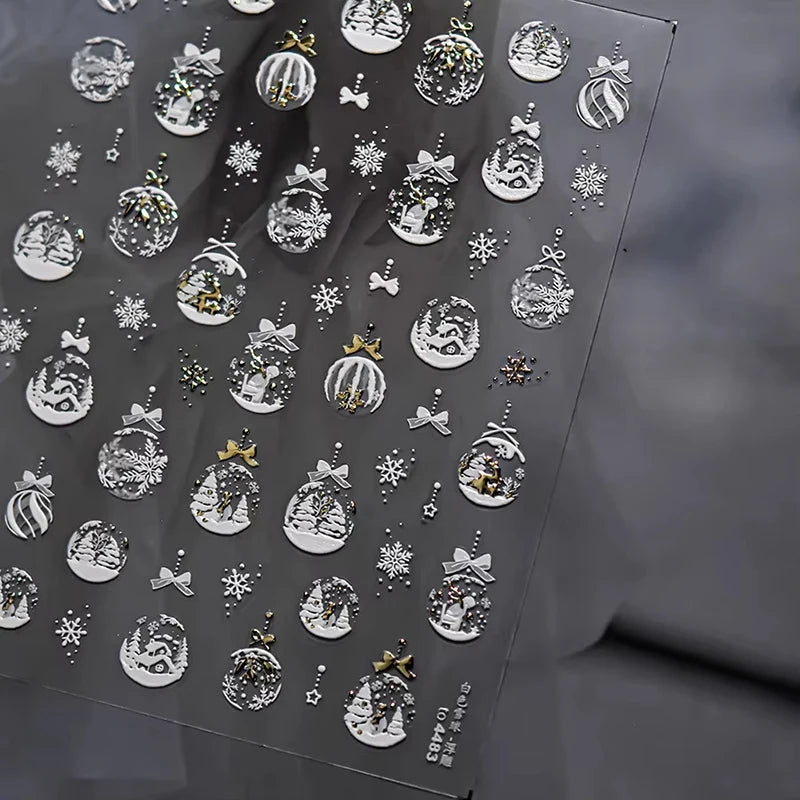 Christmas Nail Stickers Winter Nail Art Decals - 24