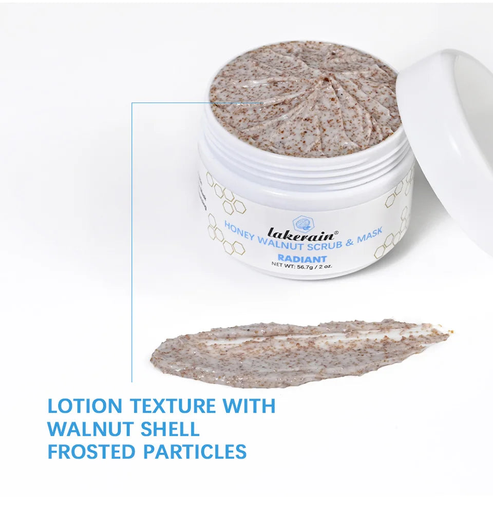 Honey Walnut Facial Scrub and Exfoliating Face Mask