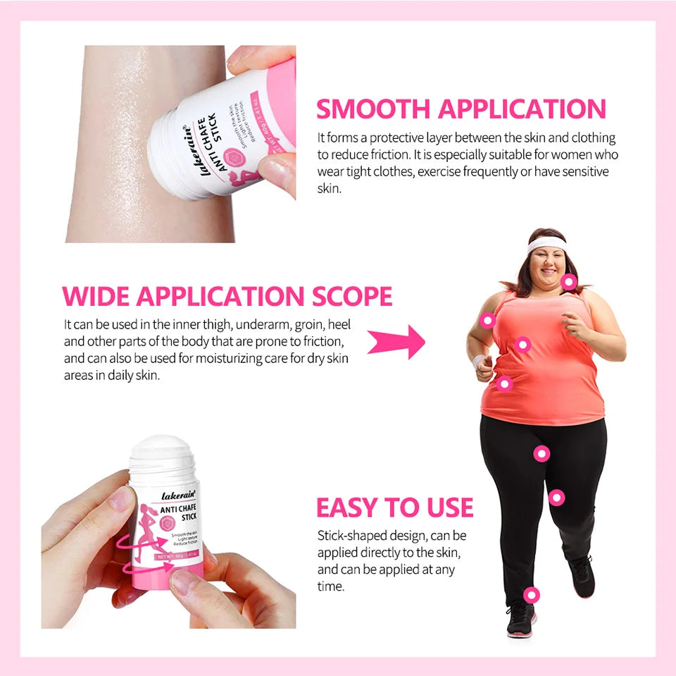 Anti Chafing Stick Friction Reducing Balm for Skin Protection