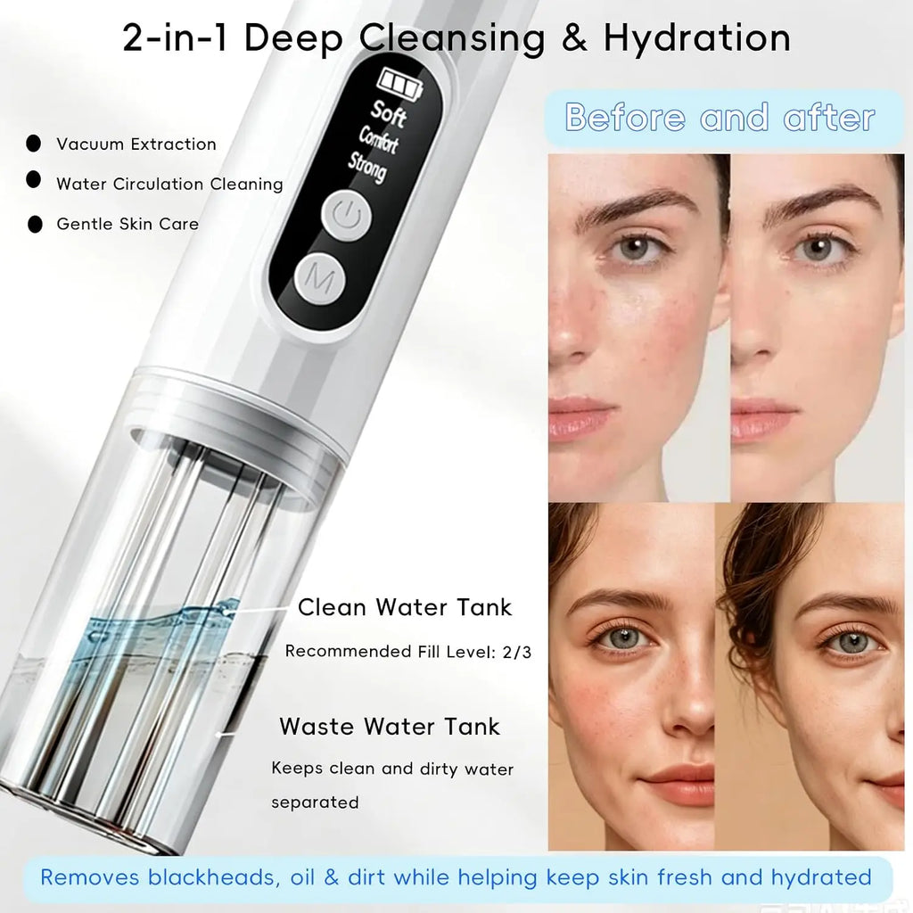 Pore Vacuum Blackhead Remover and Facial Cleansing Suction Tool