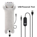 USB Heated Cat Pillow Plush Warming Hot Compress Bolster
