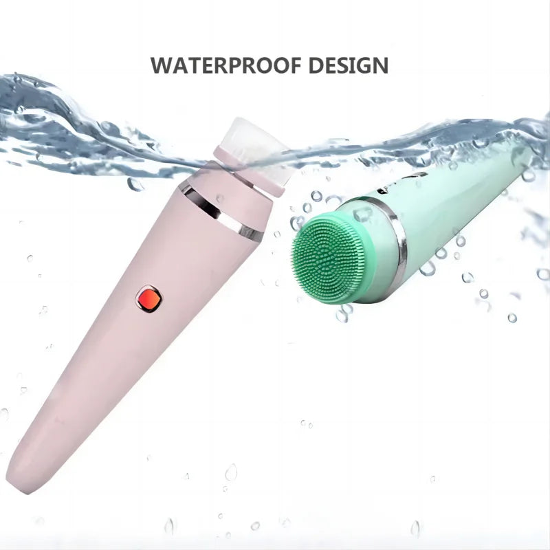 4 in 1 Electric Facial Cleansing Brush Rechargeable Pore Cleaner