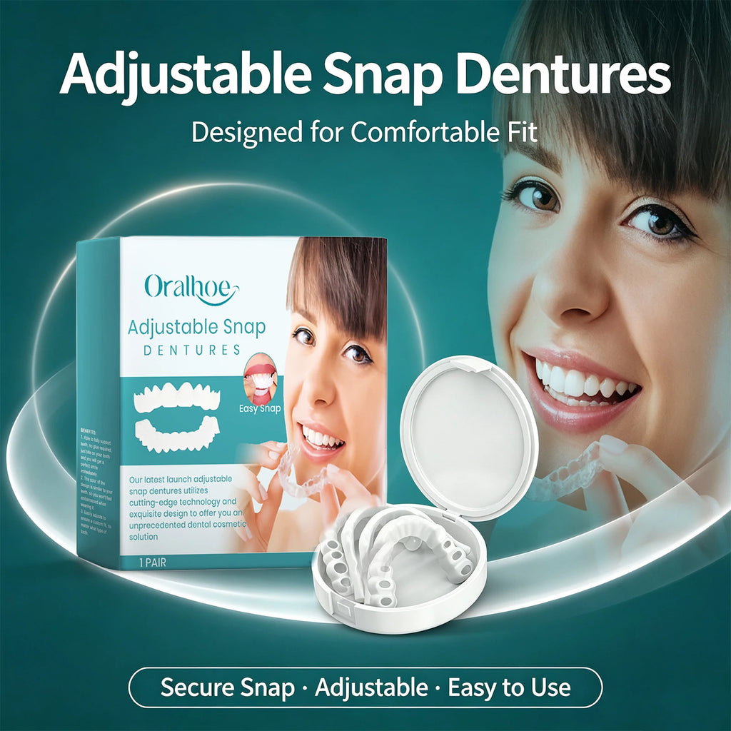 Adjustable Snap Dentures Temporary Teeth Veneers for Natural Smile
