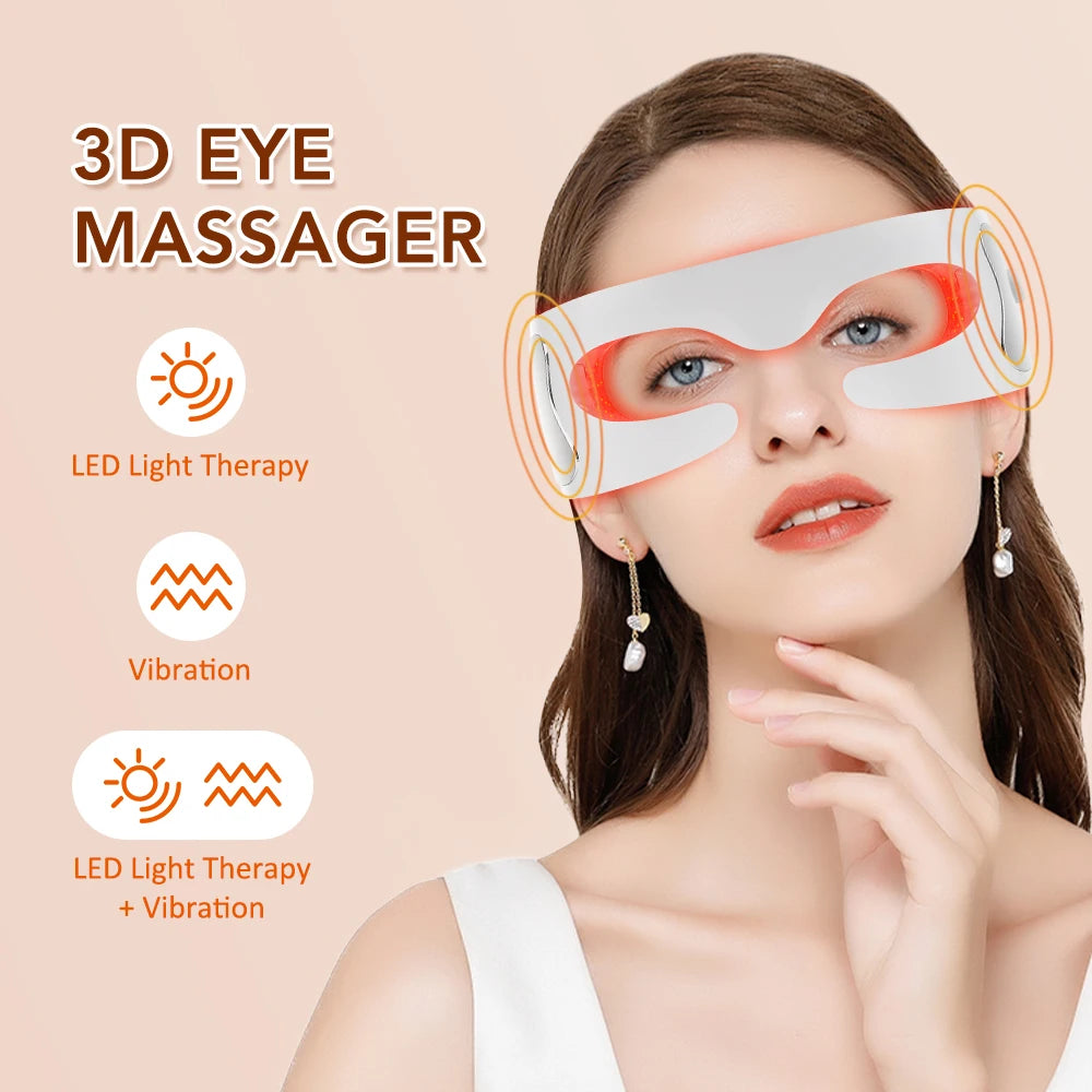 3D Eye Massager and Red Light Therapy Device for Eye Fatigue Relief