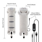 USB Heated Cat Pillow Plush Warming Hot Compress Bolster