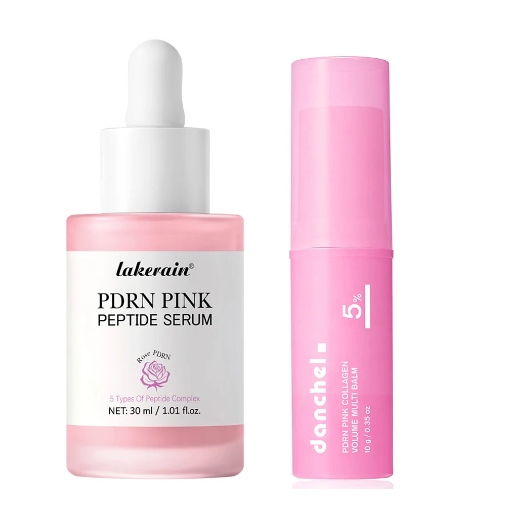 PDRN Pink Peptide Serum and Collagen Balm Set Face Hydration Treatment - 34