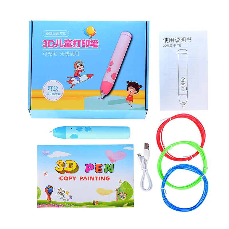 Kids 3D Printing Pen Low Temperature 3D Drawing Pencil for Children - 10