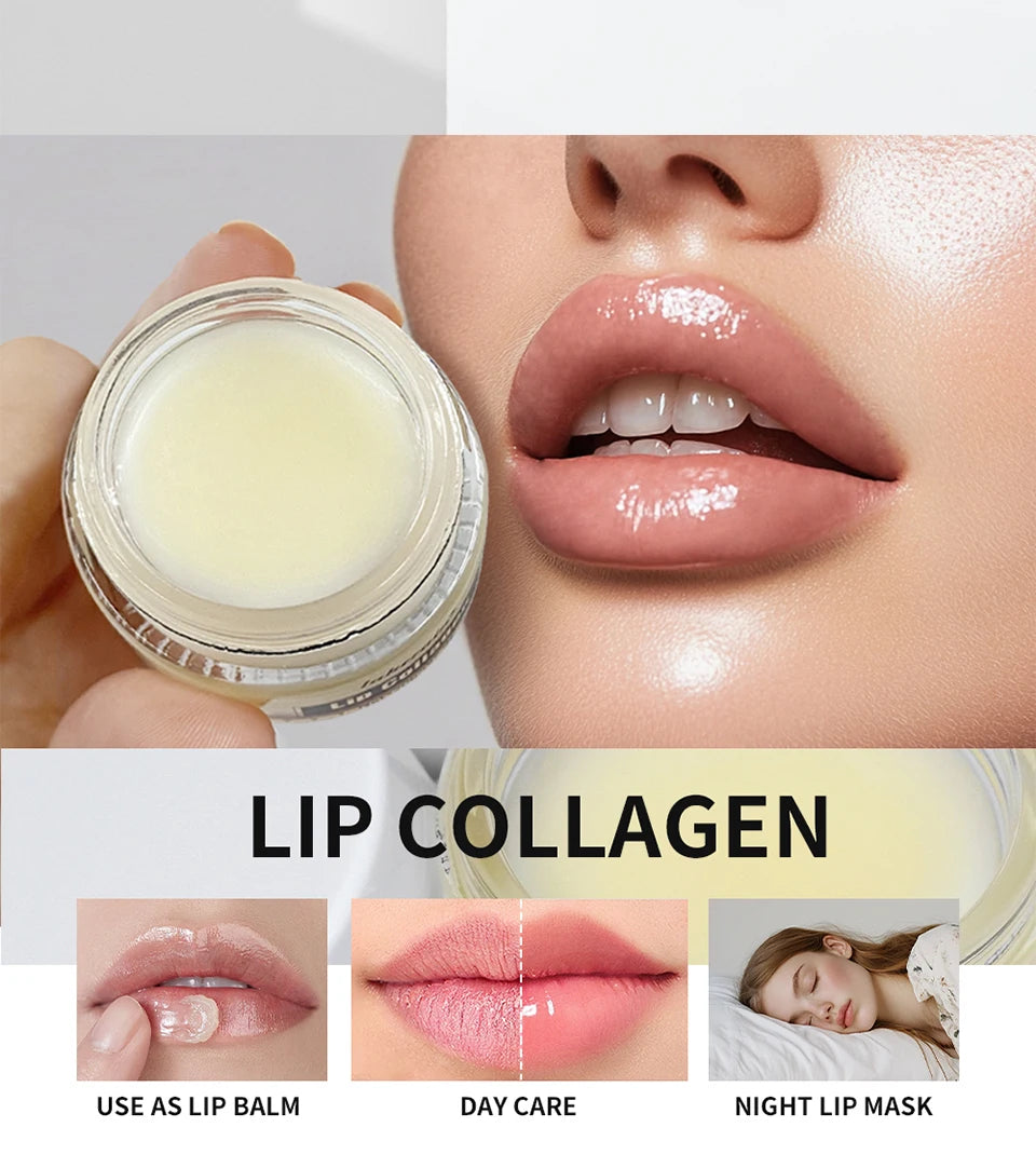 Collagen Lip Mask and Moisturizing Lip Treatment