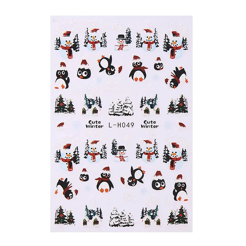 Christmas Nail Stickers Winter Nail Art Decals