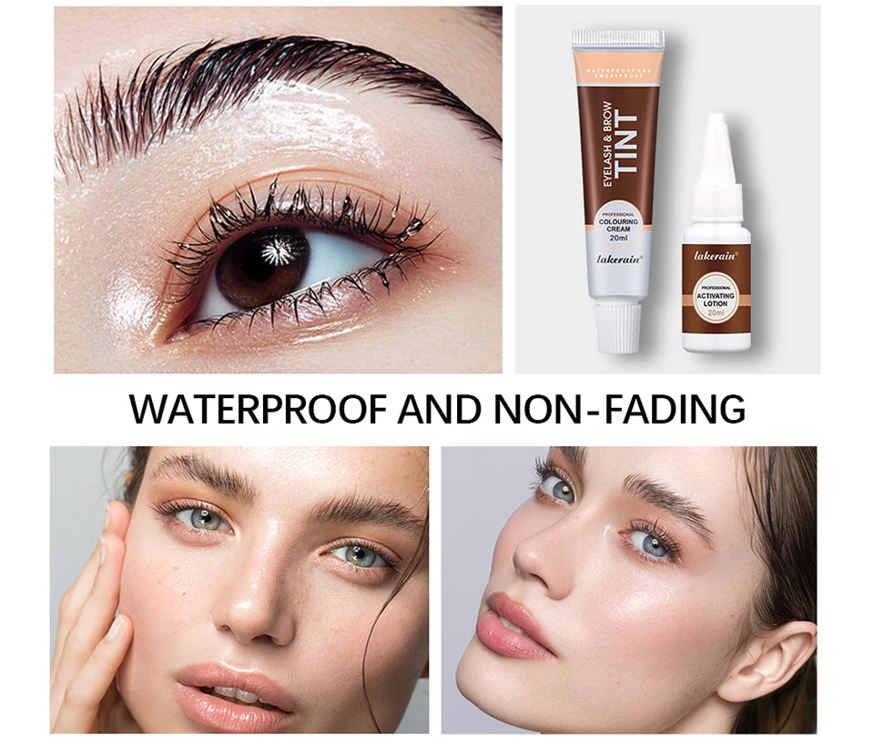 Eyelash and Brow Tint Kit Waterproof Eyebrow Dye Makeup Set