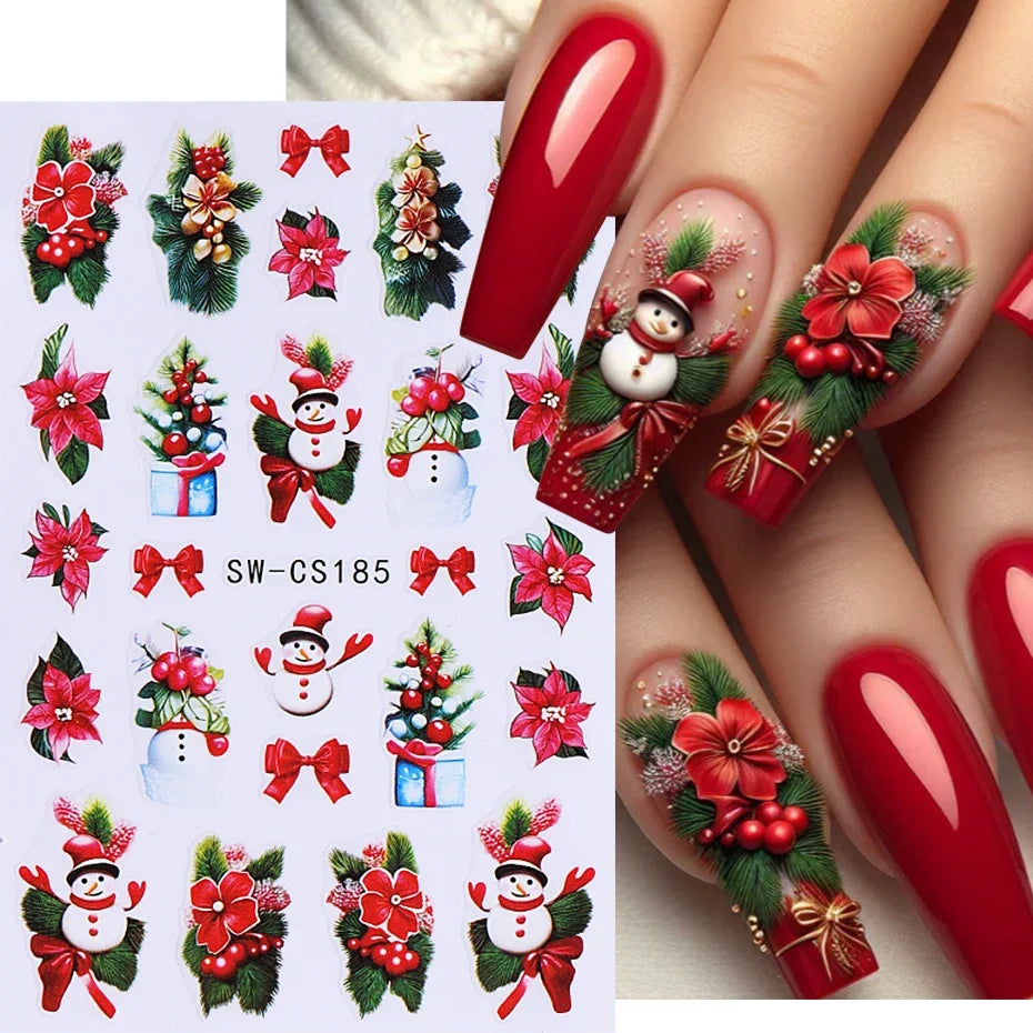 Christmas Nail Stickers Winter Nail Art Decals