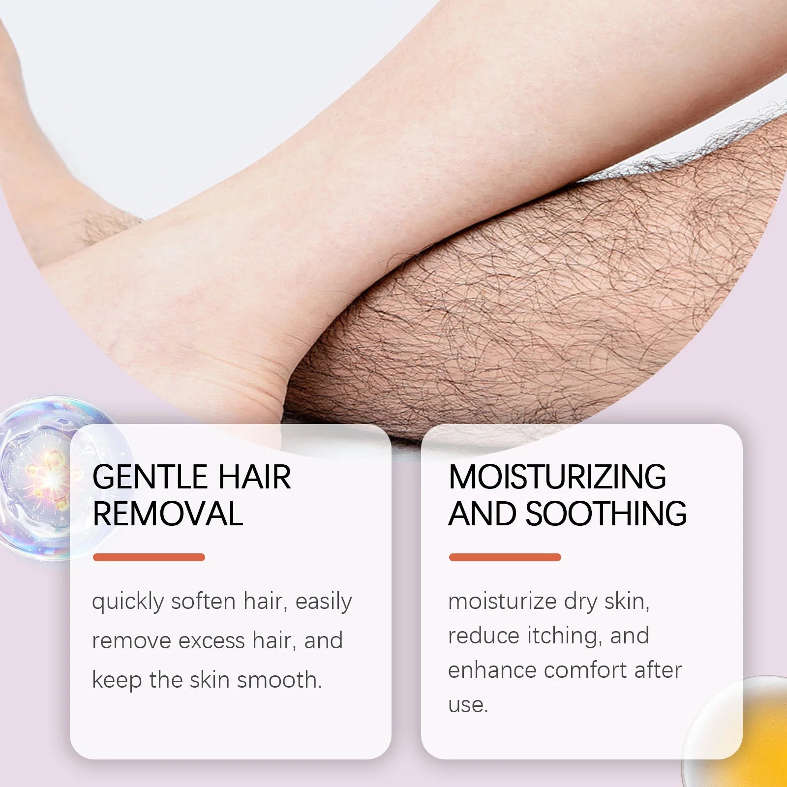 Painless Hair Removal Cream Gentle Body Depilatory for Sensitive Skin - 3