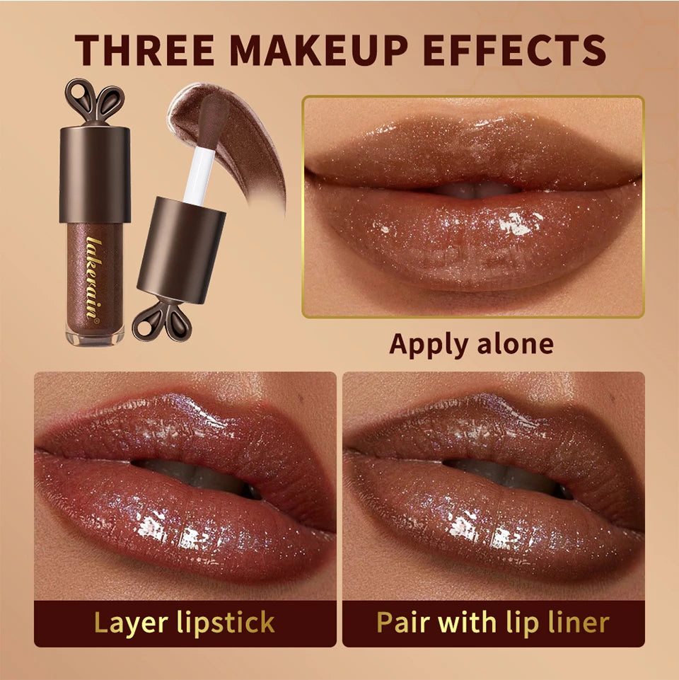 Honey Chocolate Lip Glaze and Moisturizing Lip Gloss Set