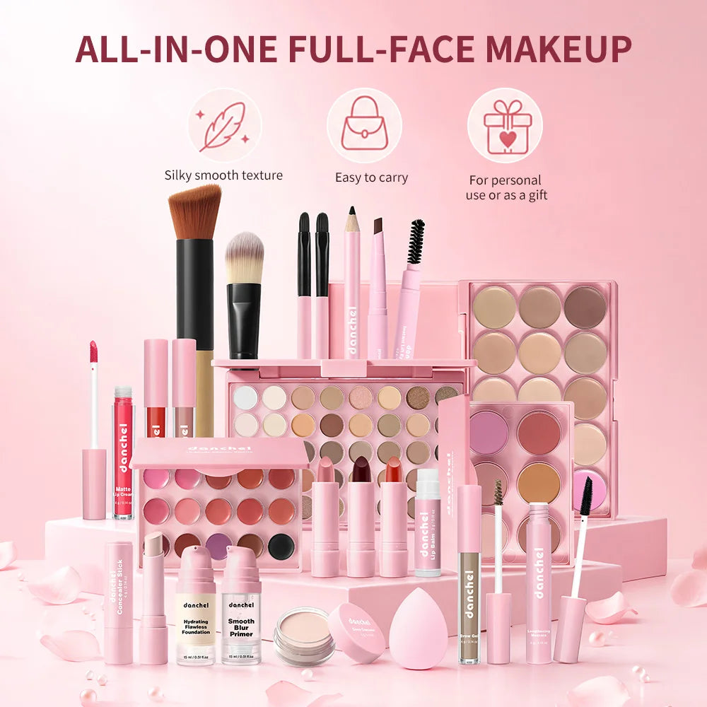 All in One Makeup Kit Professional Cosmetic Set for Face and Eyes