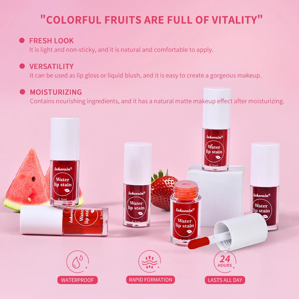Water Lip Stain and Liquid Blush Long Lasting Tint