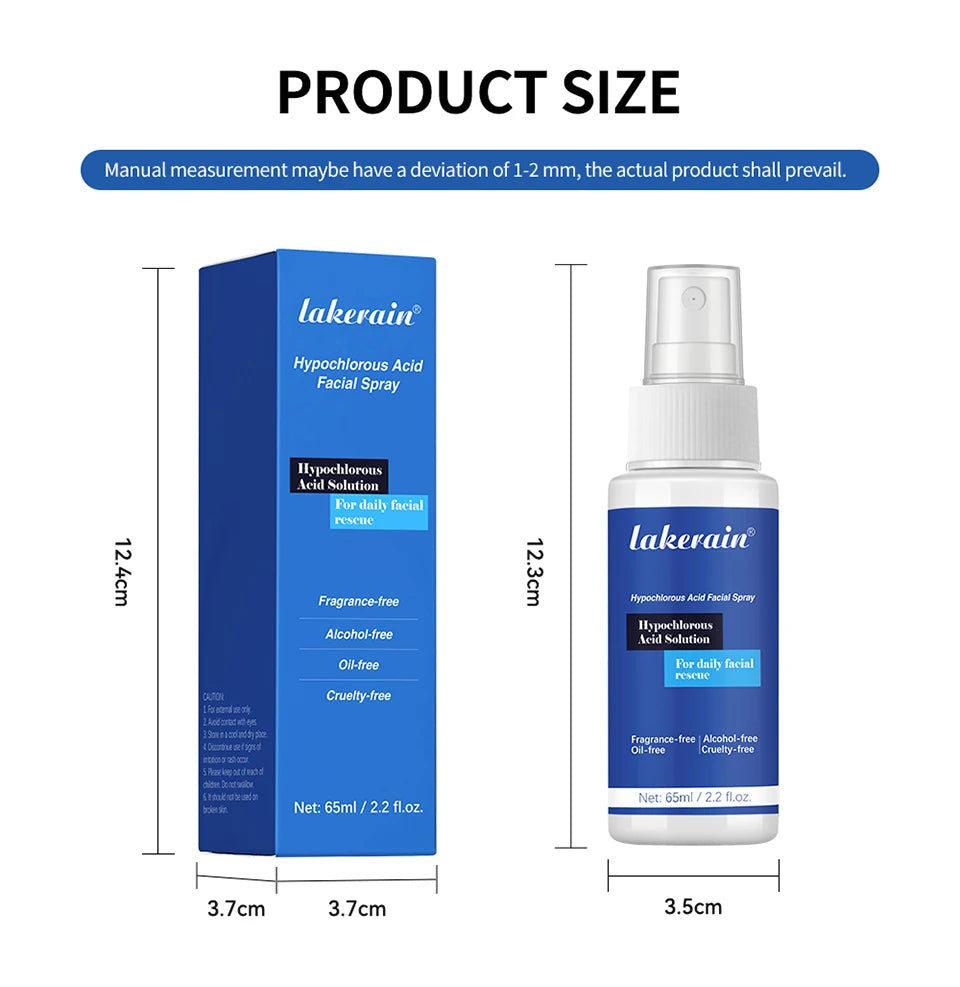 Hypochlorous Acid Facial Spray Skin Toner for Acne and Redness