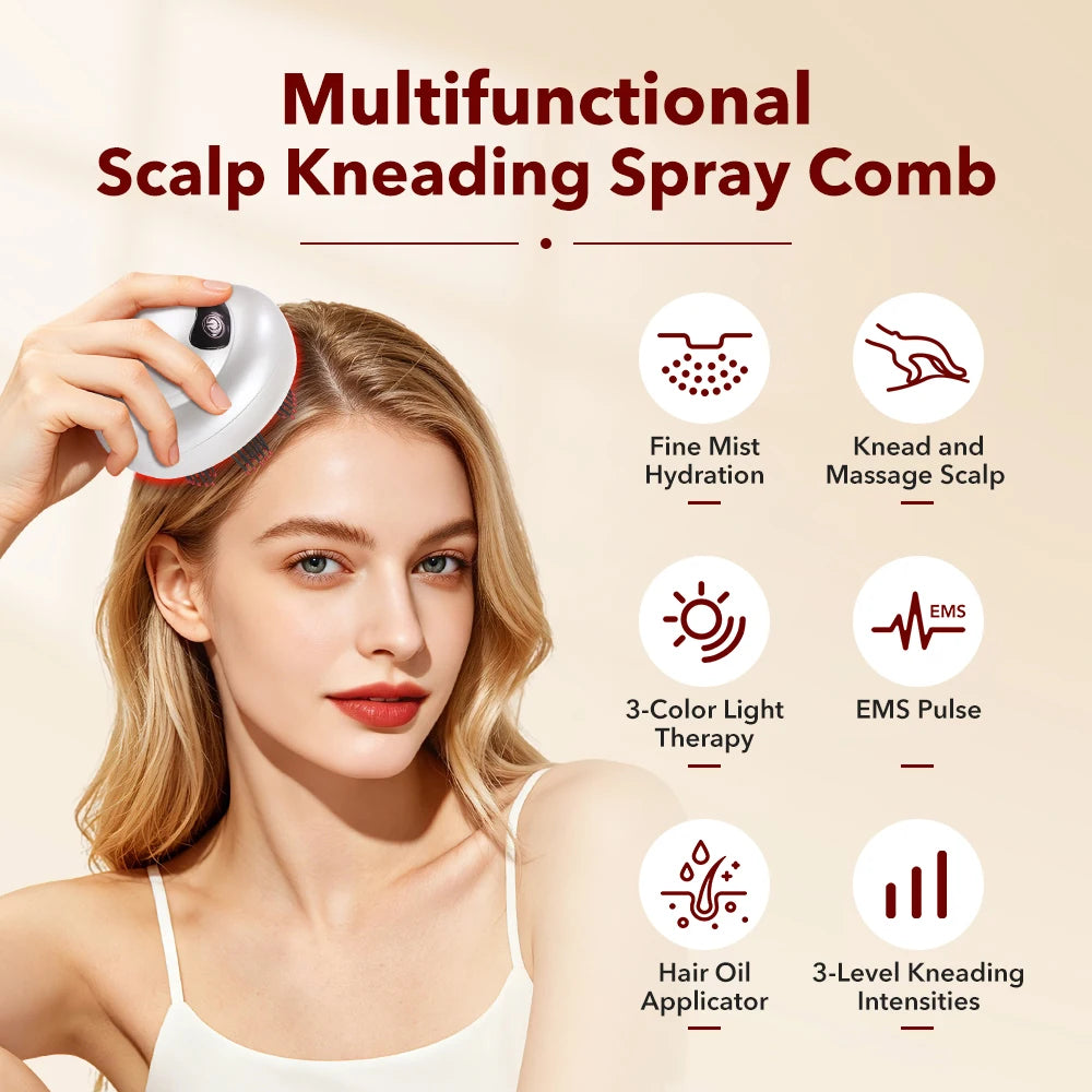 Electric Scalp Massager and Hair Oil Applicator Brush