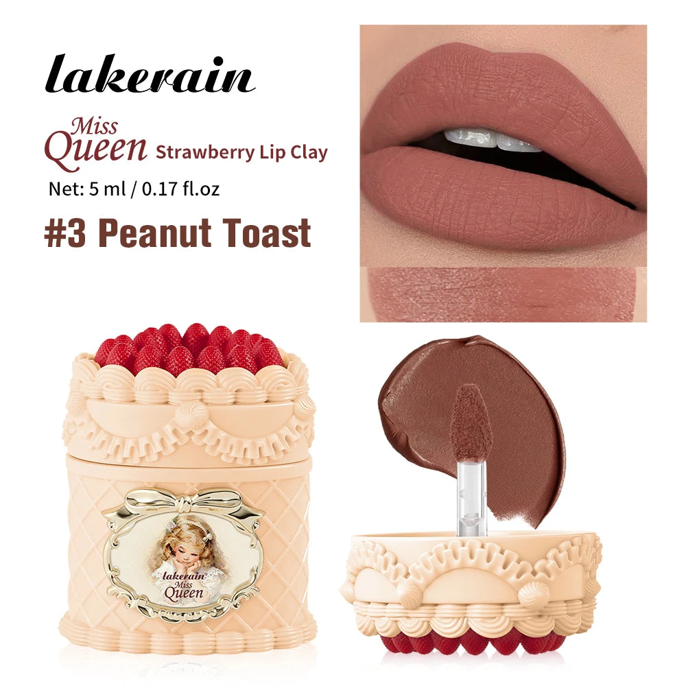 Strawberry Lip Mud Matte Lip Cream Long Lasting Velvet Lipstick - 23