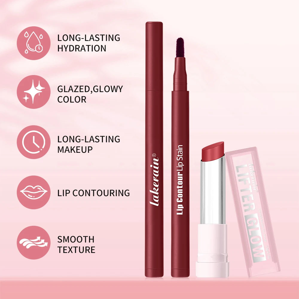 Lip Liner Pencil and Lip Contour Makeup Kit Hydrating Lip Balm