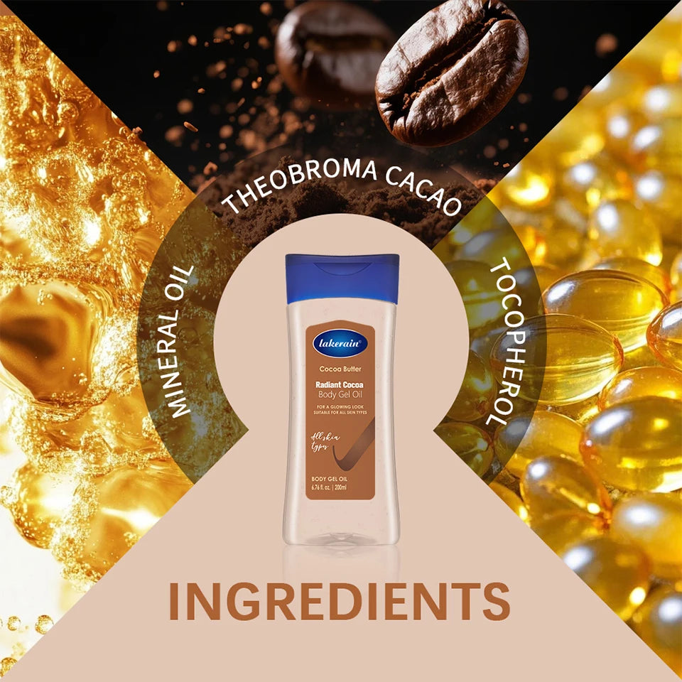 Cocoa Body Oil Gel Hydrating Moisturizer for Glowing Skin