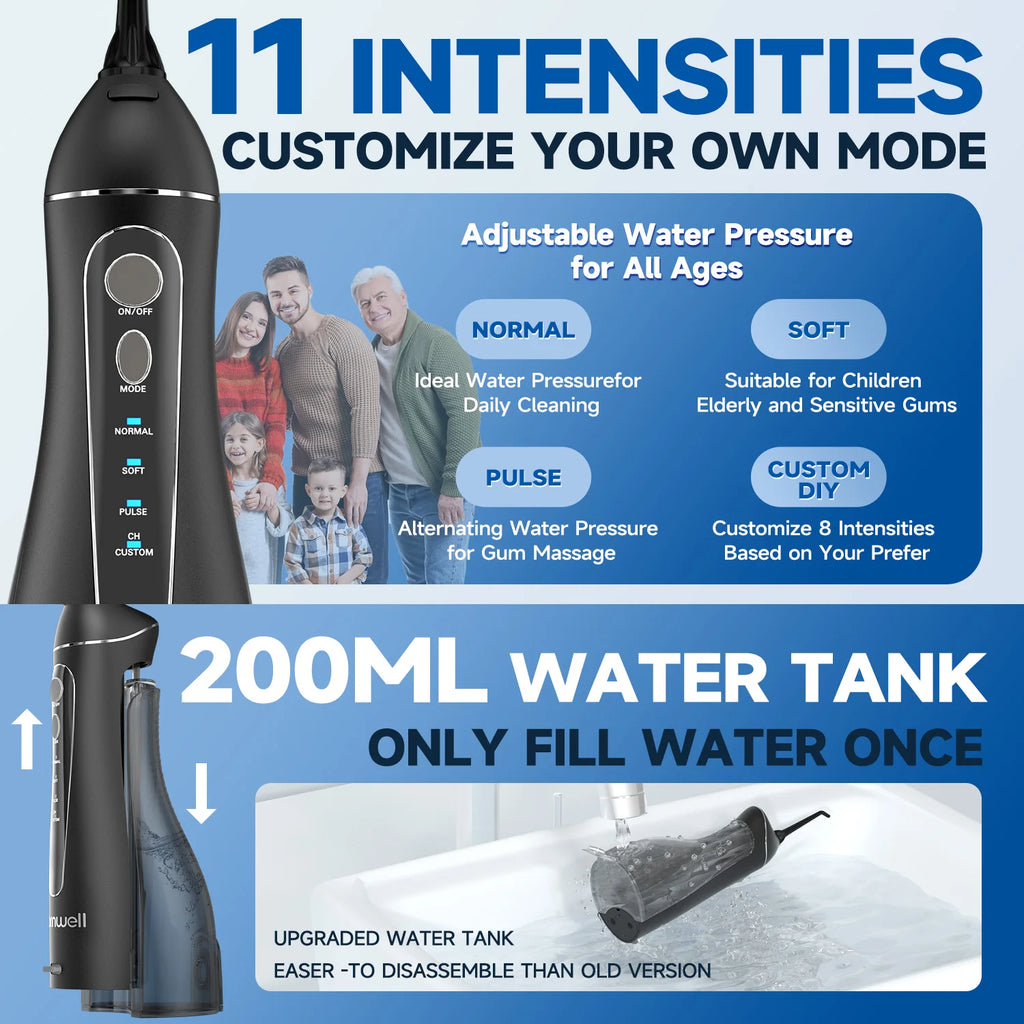 Portable Water Flosser Cordless Dental Oral Irrigator
