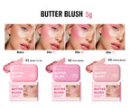 Butter Blush Palette Long Lasting Cream Cheek Makeup