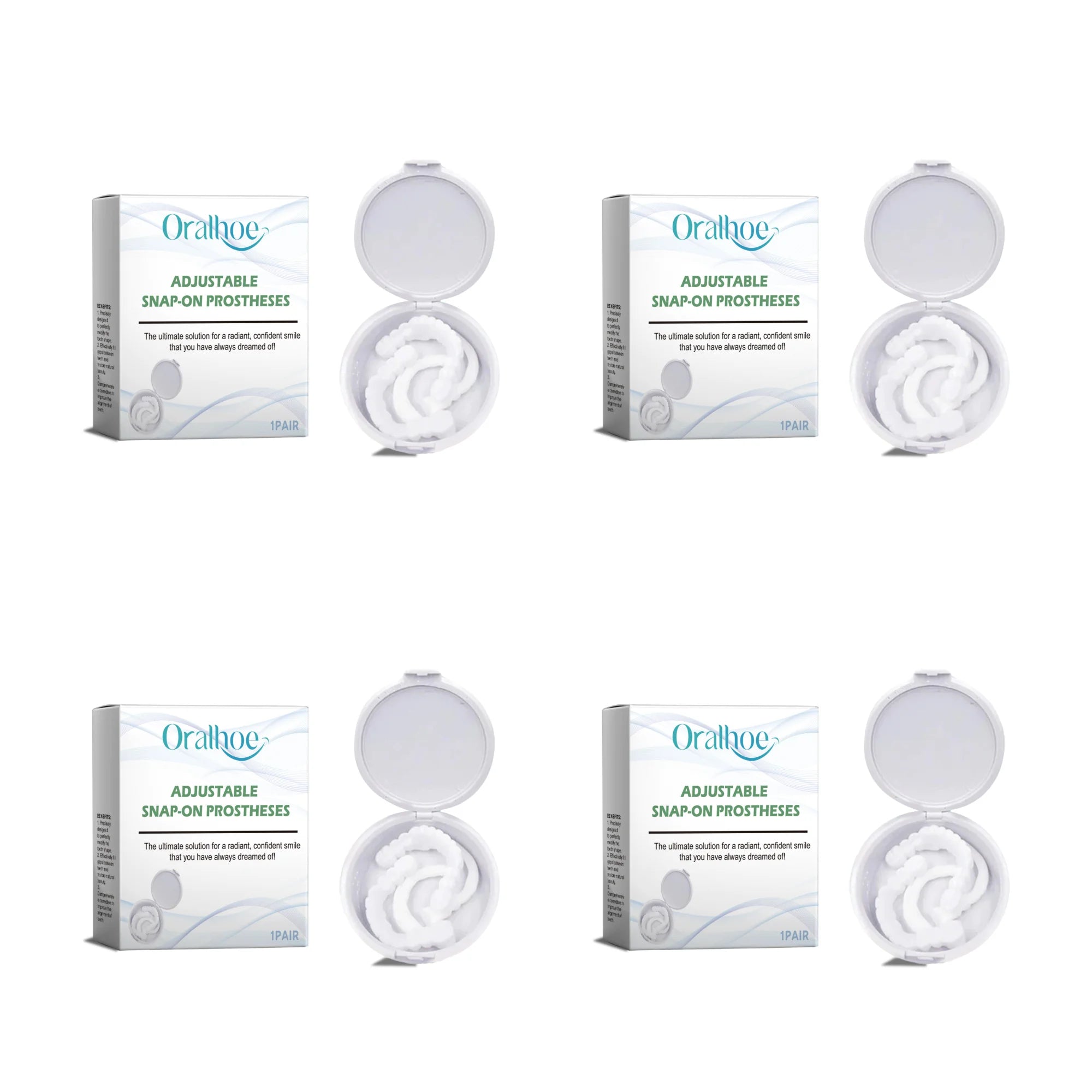 Adjustable Snap on Dentures Temporary Smile Veneer Teeth Whitening - 13