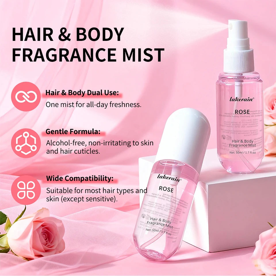 Vanilla and Rose Fragrance Mist Body Spray for Hair and Skin - 8