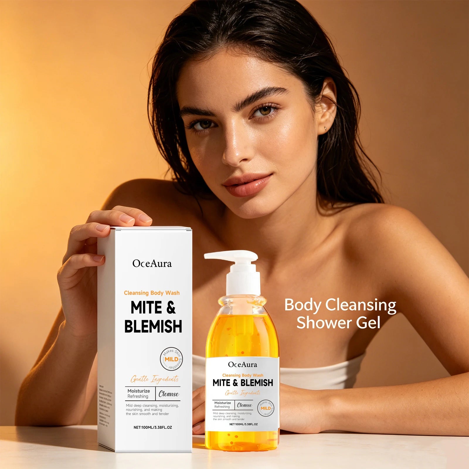 Mite and Blemish Body Wash Acne Control Refreshing Shower Gel - 6