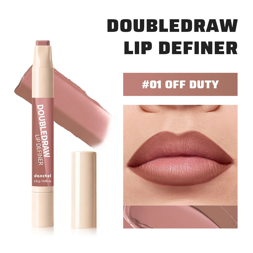 2 in 1 Lip Liner and Lip Gloss Matte Velvet Lipstick Pencil