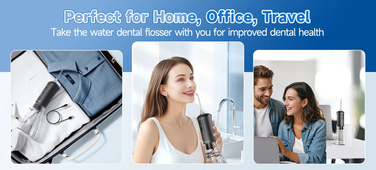 Portable Water Flosser Oral Irrigator Rechargeable Teeth Cleaner - 14