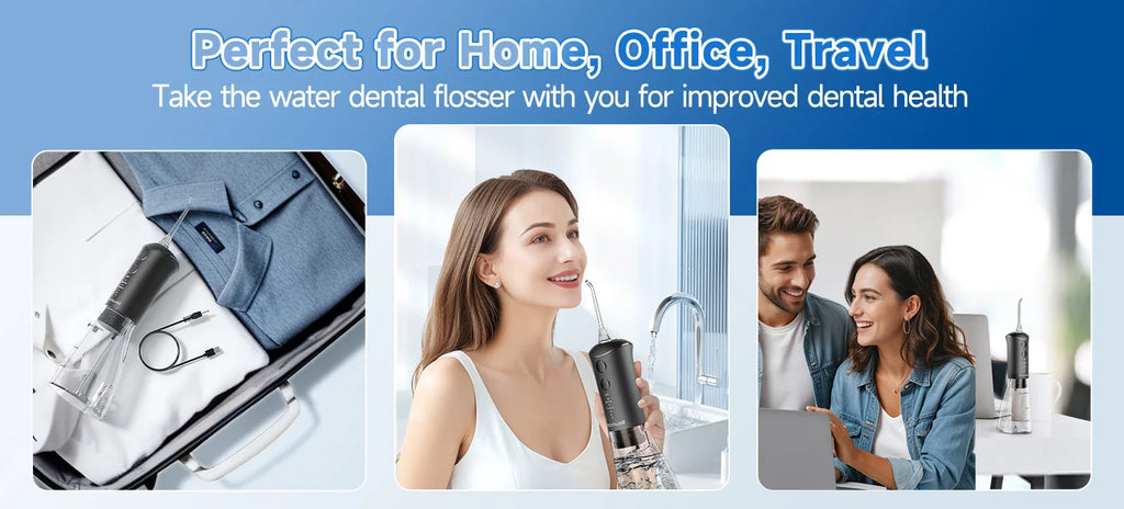 Portable Water Flosser Oral Irrigator Rechargeable Teeth Cleaner