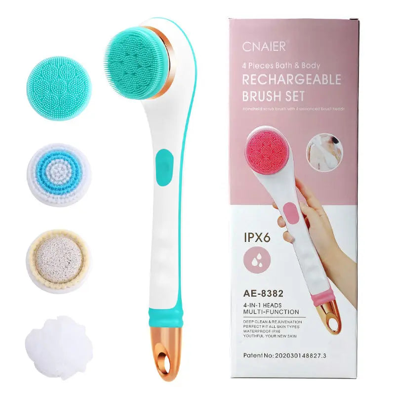 Electric Bath Brush Rechargeable Body Scrubber Shower Spin Brush - 7