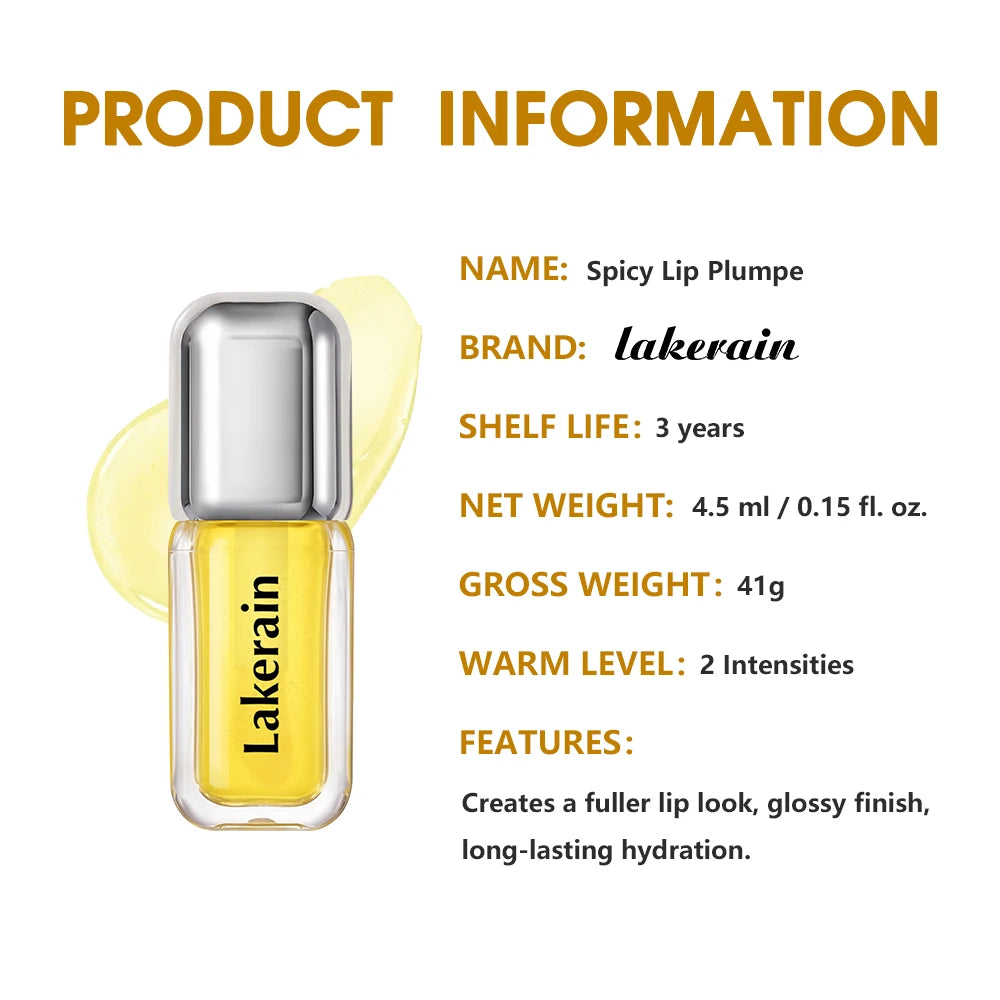 Spicy Lip Plumper Gloss Instant Volumizing Lip Enhancer Serum - 16
