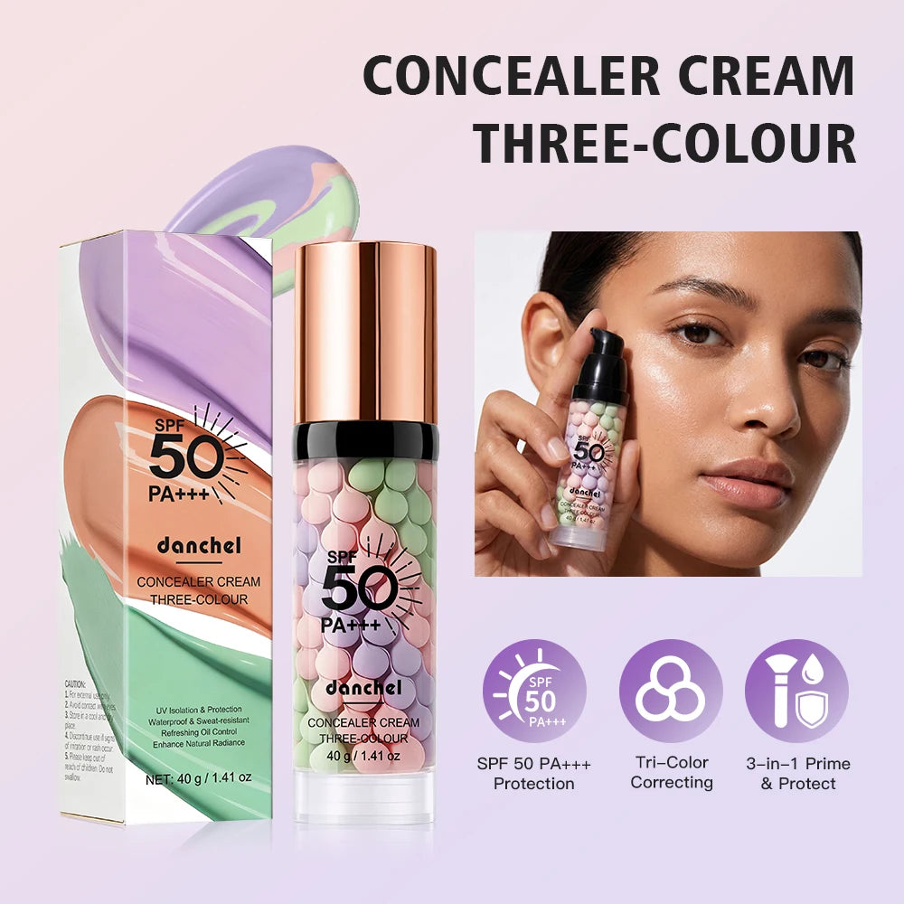3 in 1 Color Correcting Primer SPF 50 Makeup Base and Sunscreen