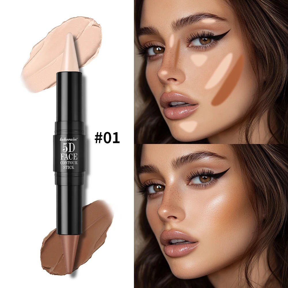 Dual Ended Contour Stick Bronzer and Highlighter Makeup Pen