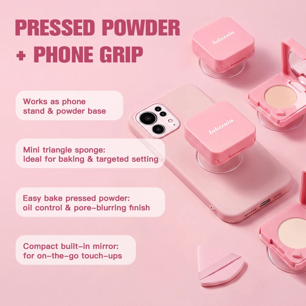 Pressed Setting Powder and Phone Grip Makeup Compact - 8