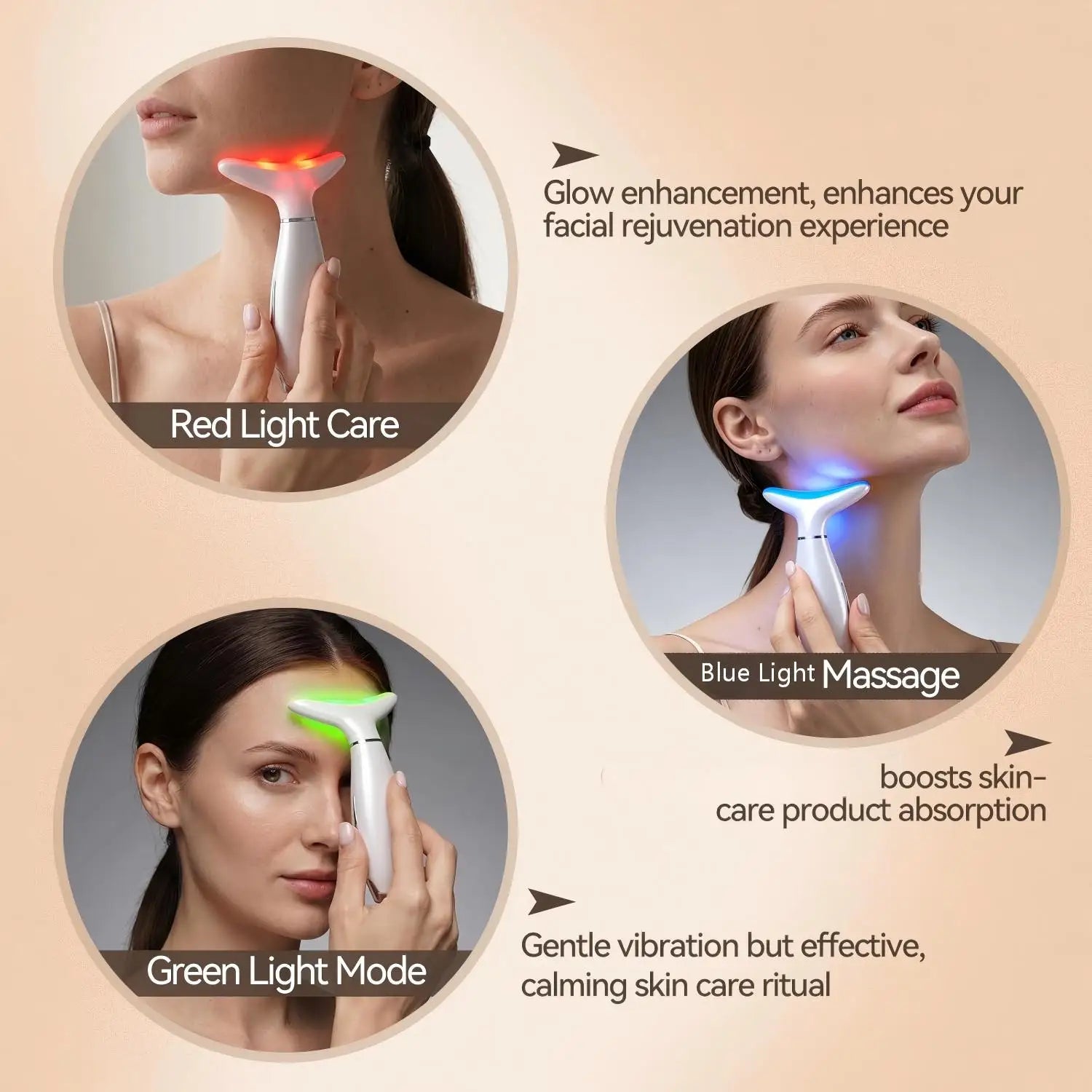 3 in 1 Facial Massager and LED Skin Tightening Device - 9