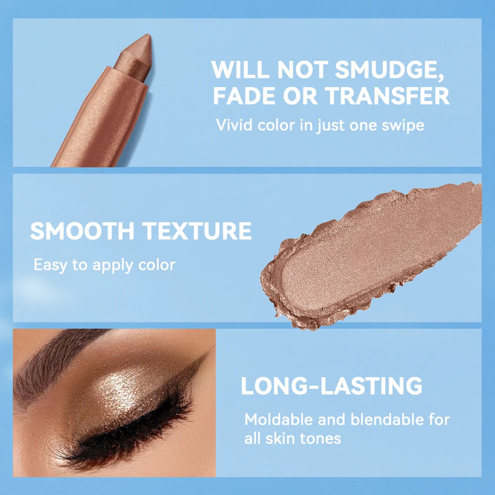 Long Lasting Eyeshadow Stick Waterproof Creamy Eye Shadow Pencil