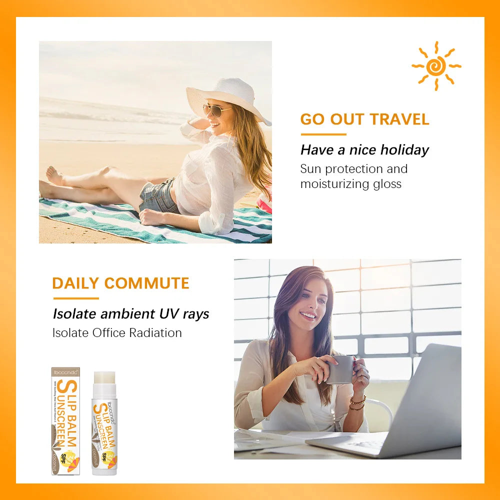 Sunscreen Lip Balm SPF30 Moisturizing UV Protection Chapstick - 6
