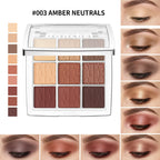 9 Shade Eyeshadow Palette Matte Glitter Pigmented Makeup Eye Shadow