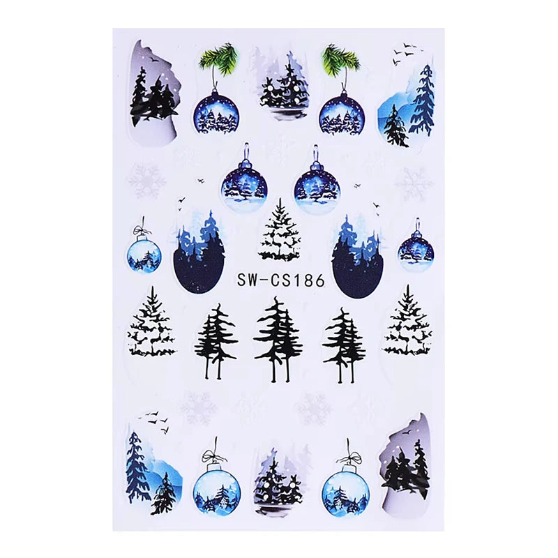 Christmas Nail Stickers Winter Nail Art Decals