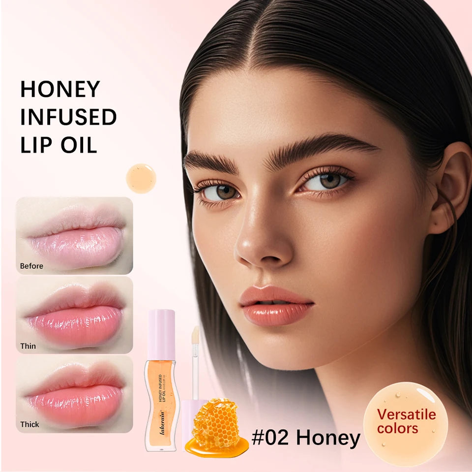 Honey Infused Lip Oil Hydrating Gloss and Moisturizing Lip Tint