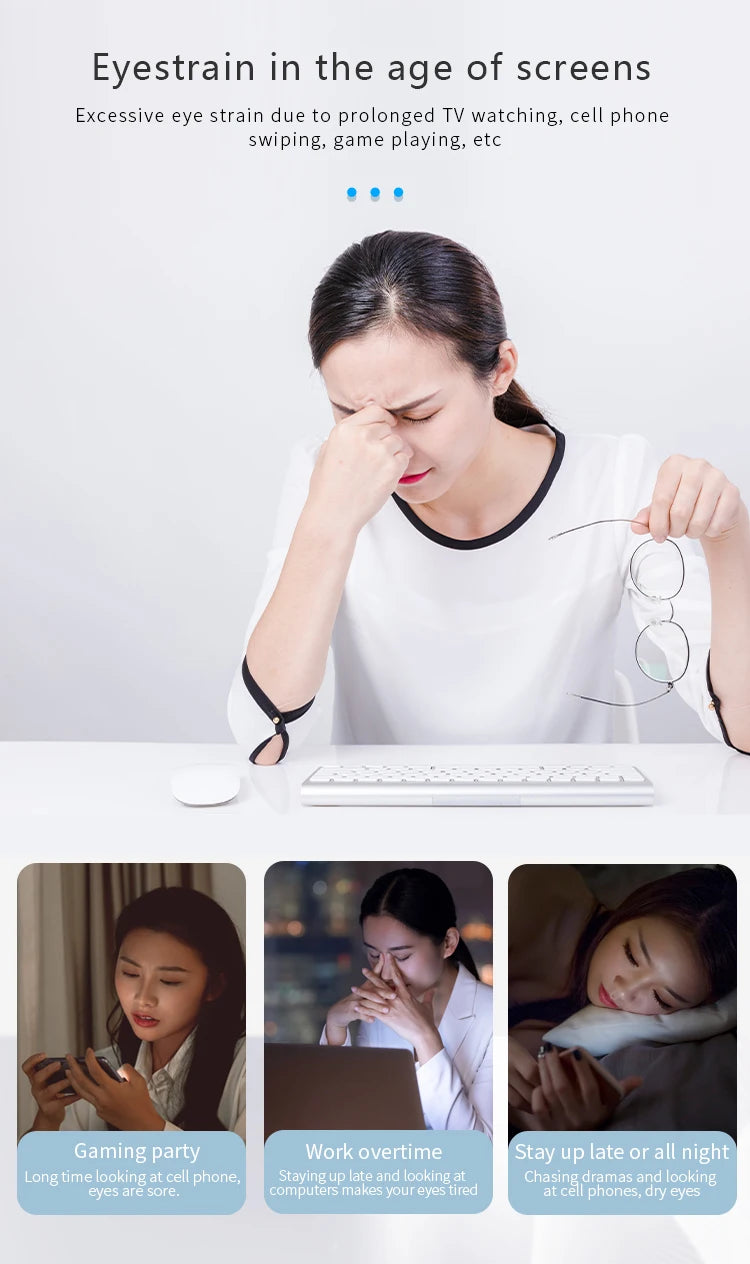 Eye Massager with Heat and Vibration Rechargeable Eye Relaxation Mask