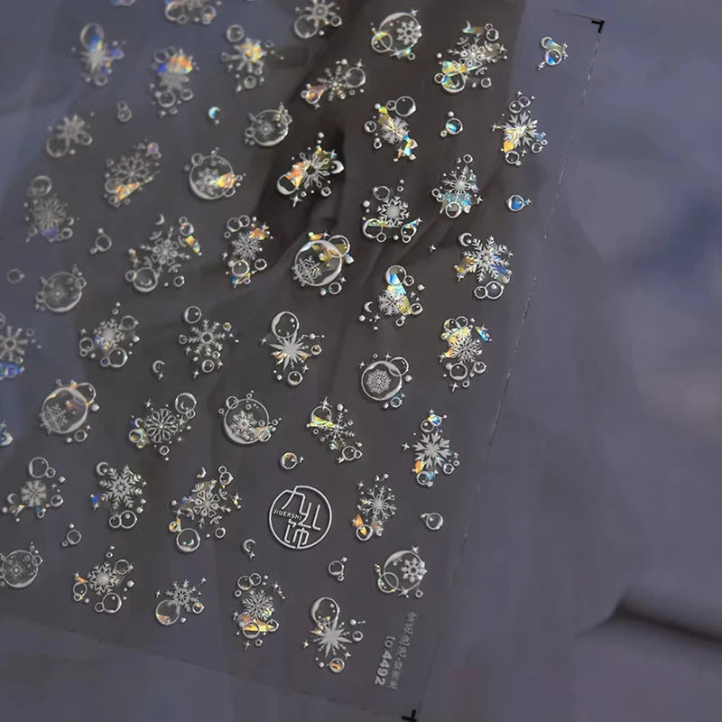 Christmas Nail Stickers Winter Nail Art Decals - 37