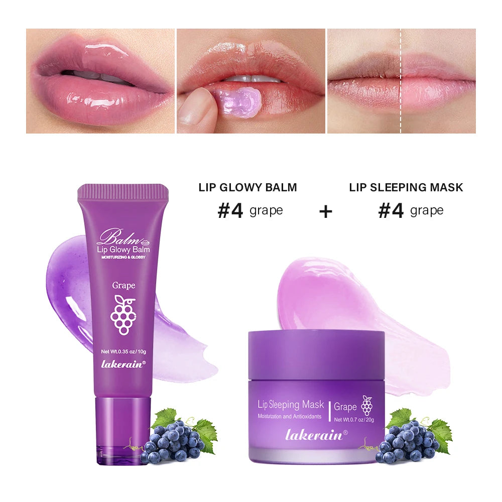 Lip Balm and Sleeping Mask Set Moisturizing Lip Care Treatment - 18